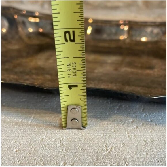 Oneida Silver Plated Serving Tray Decor Trinket Bowl Scalloped Edges 6" x 12" - Picture 7 of 7